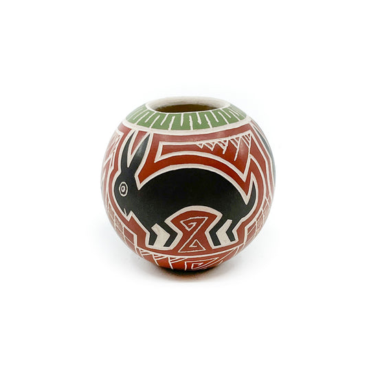 Load image into Gallery viewer, Mini Seed Pot - Incised Mimbres Rabbit Motif
