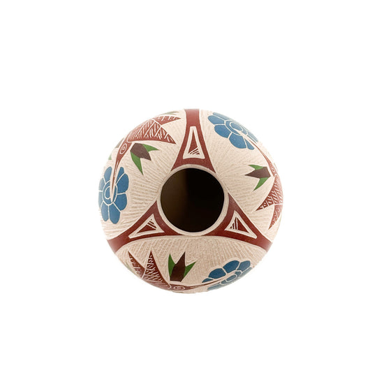 Mini Seed Pot with Hummingbirds and Flowers