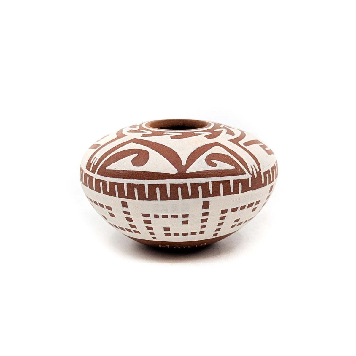 Brown and Buff Tortuga Mini-Seed Pot