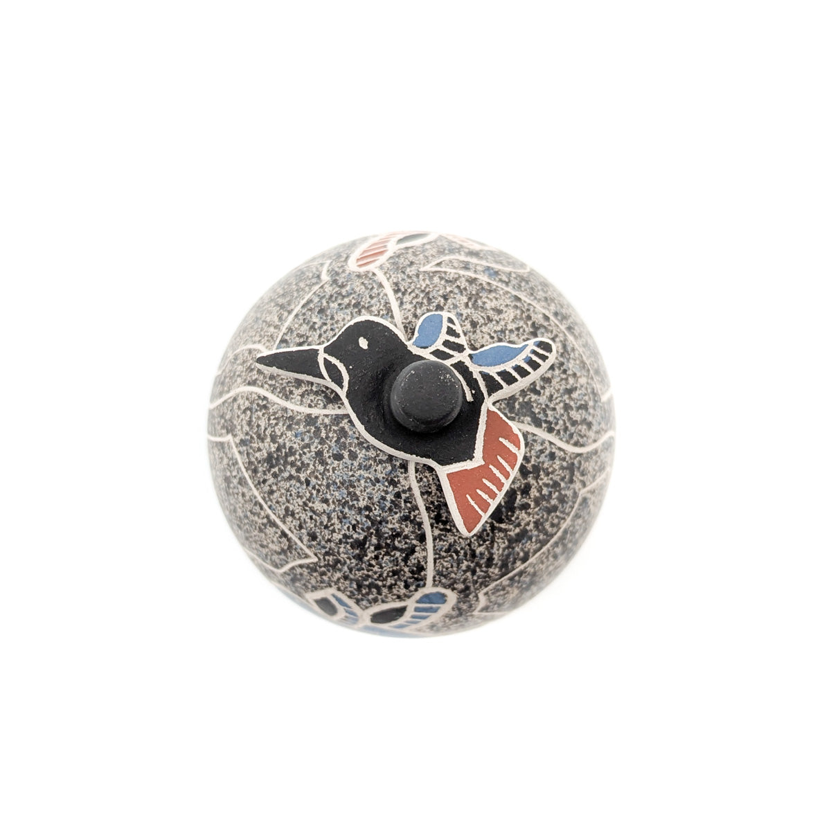 Hummingbird Lidded Seed Pot
