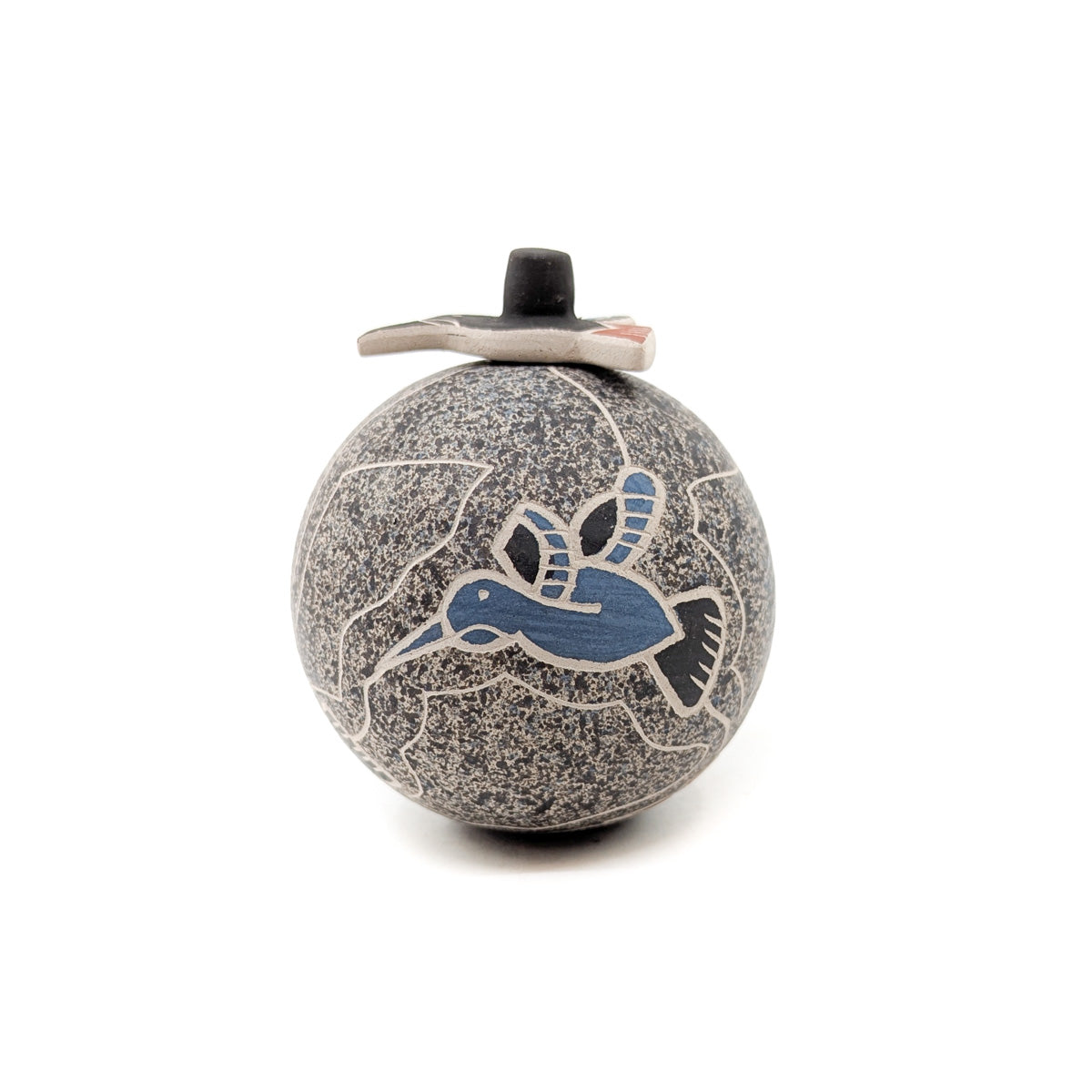 Hummingbird Lidded Seed Pot
