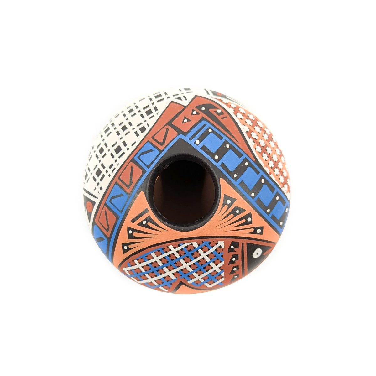 Seed Pot with Geometric Fish