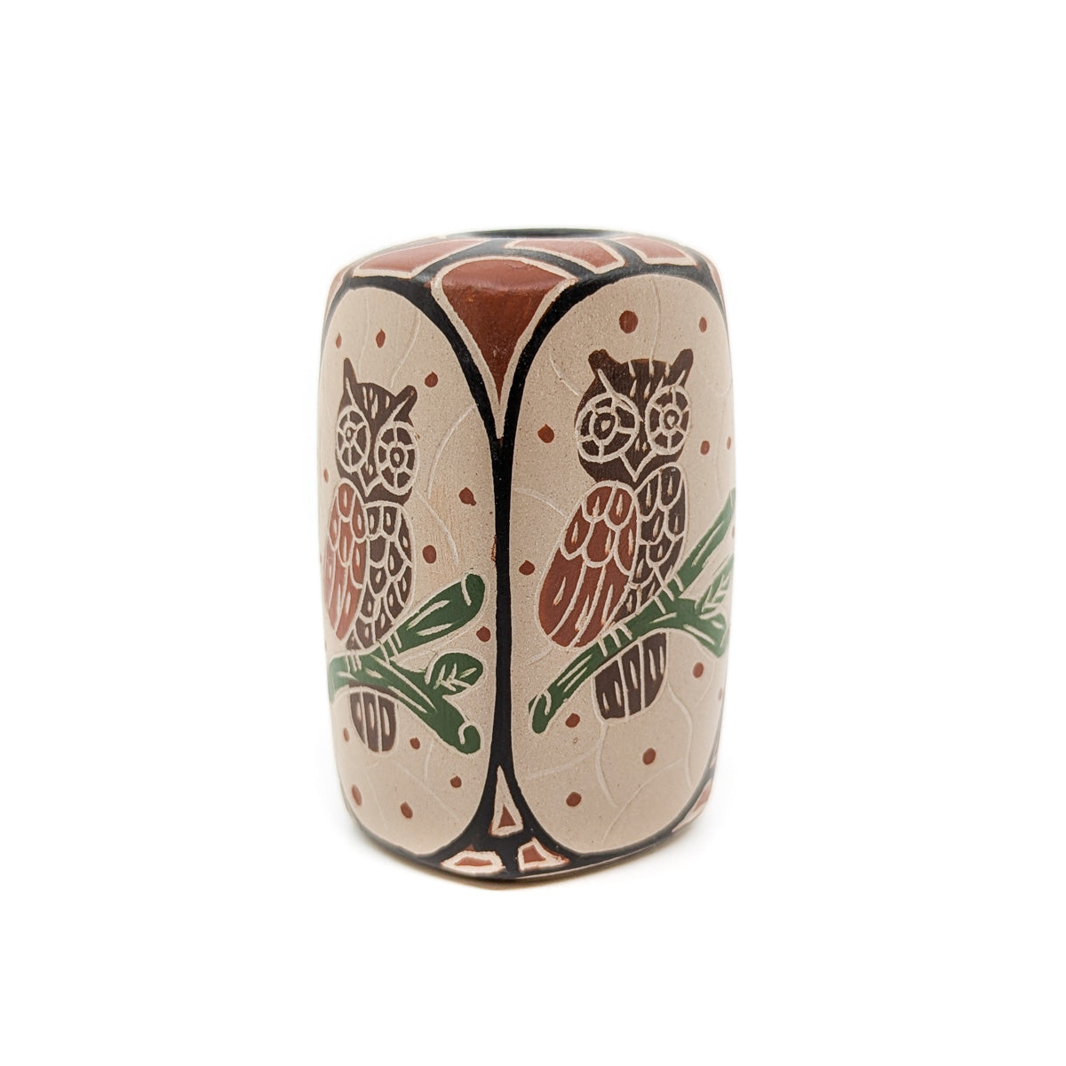 Wise Owl Mini Mata Ortiz Pot