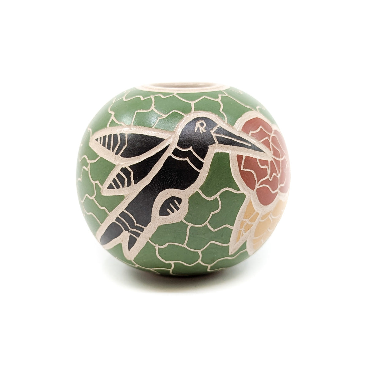 Hummingbird with Blossom Seed Pot