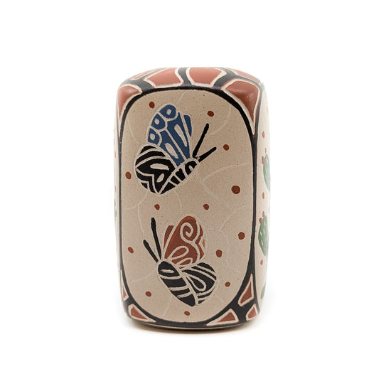 Vertical Seed Pot with Butterflies and Cacti