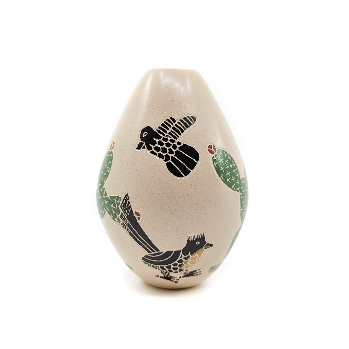 Mini Pot with Desert Scene and Yellow Snake