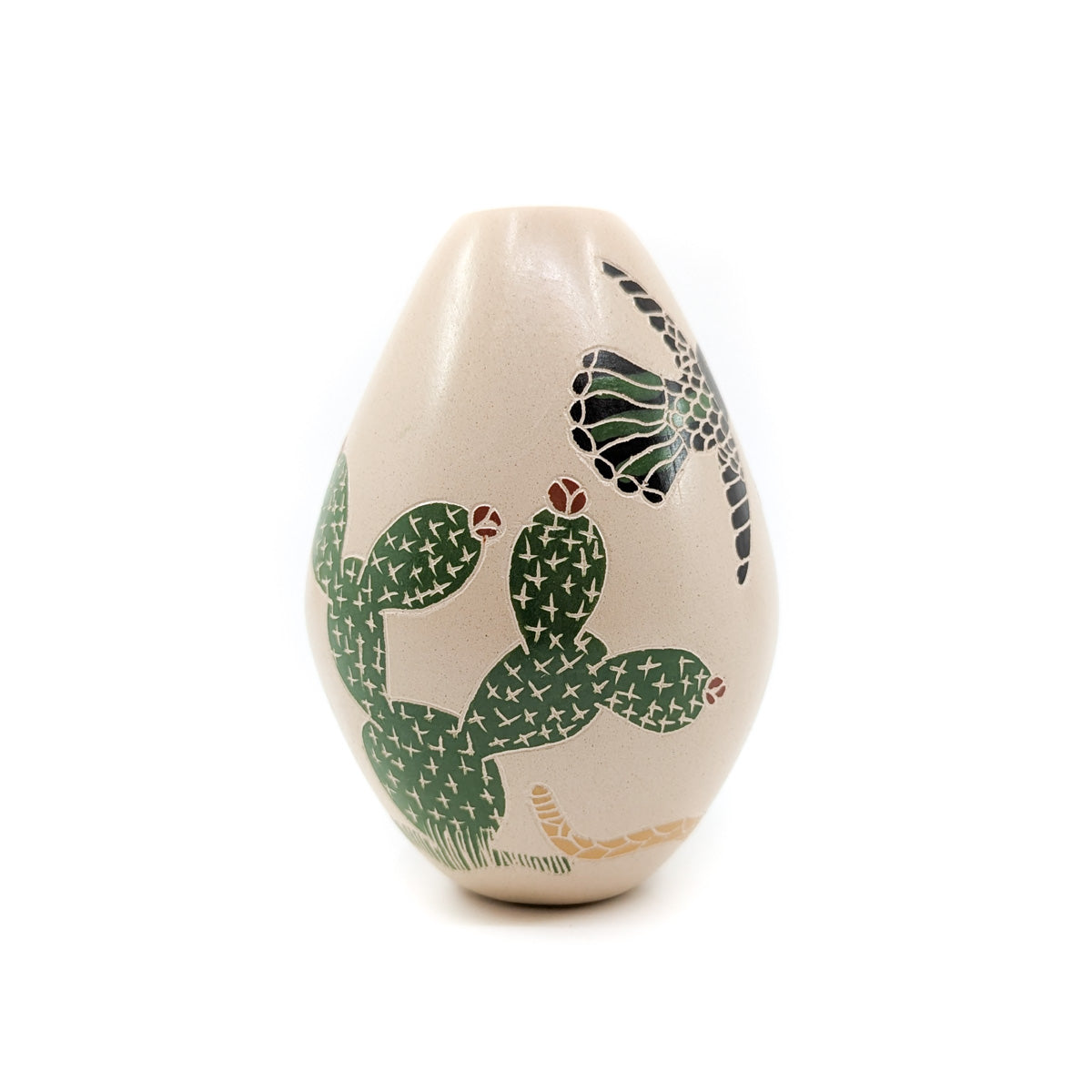 Mini Seed Pot with Cacti and Roadunner