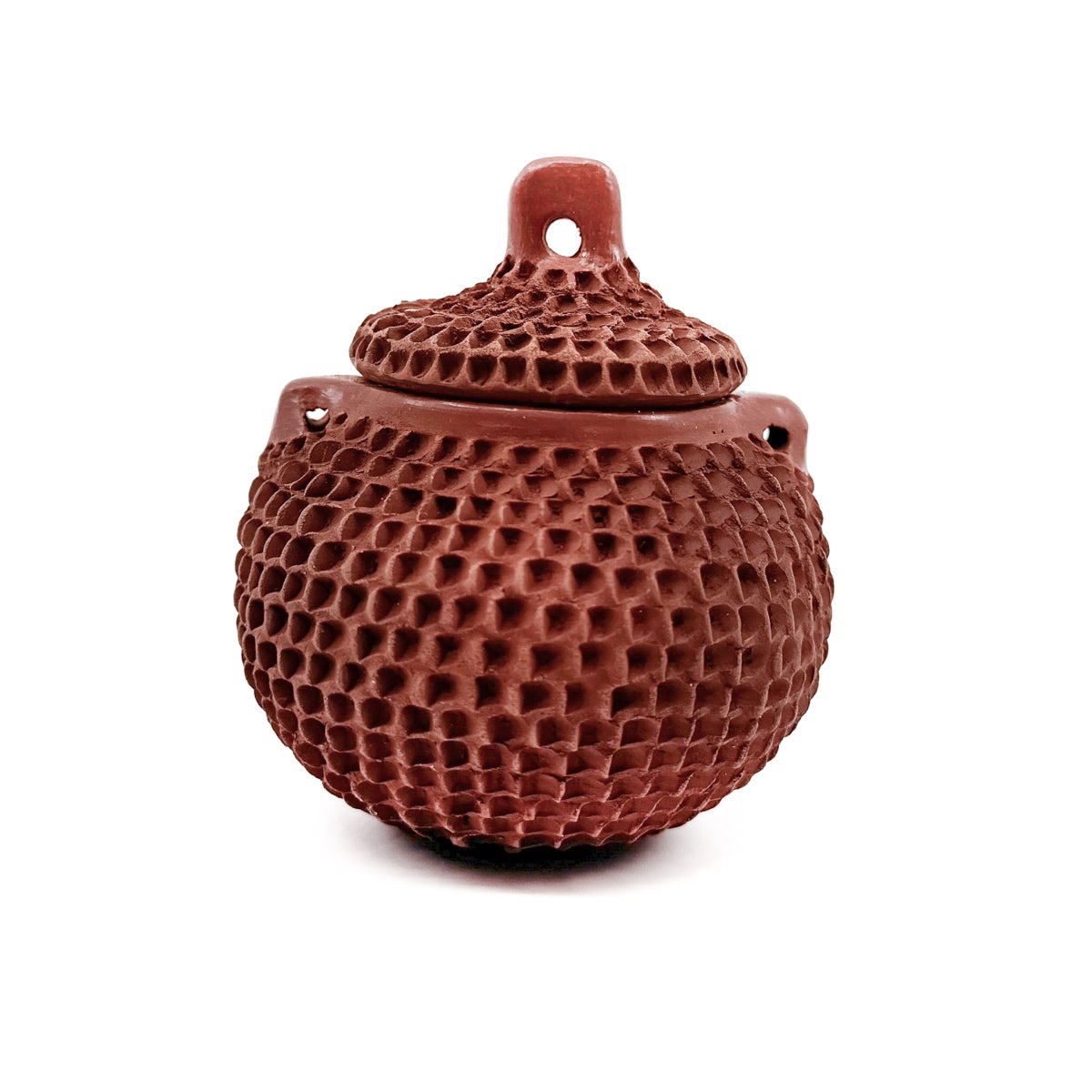 Textured Pot with Handles and Lid