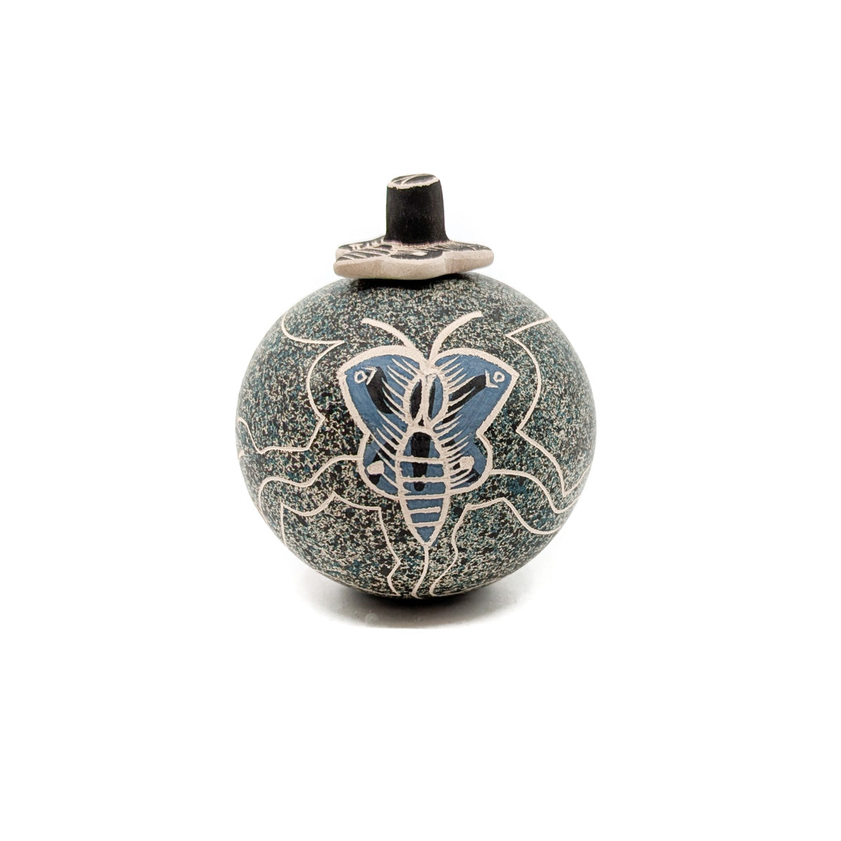 Mini Lidded Seed Pot with Butterflies