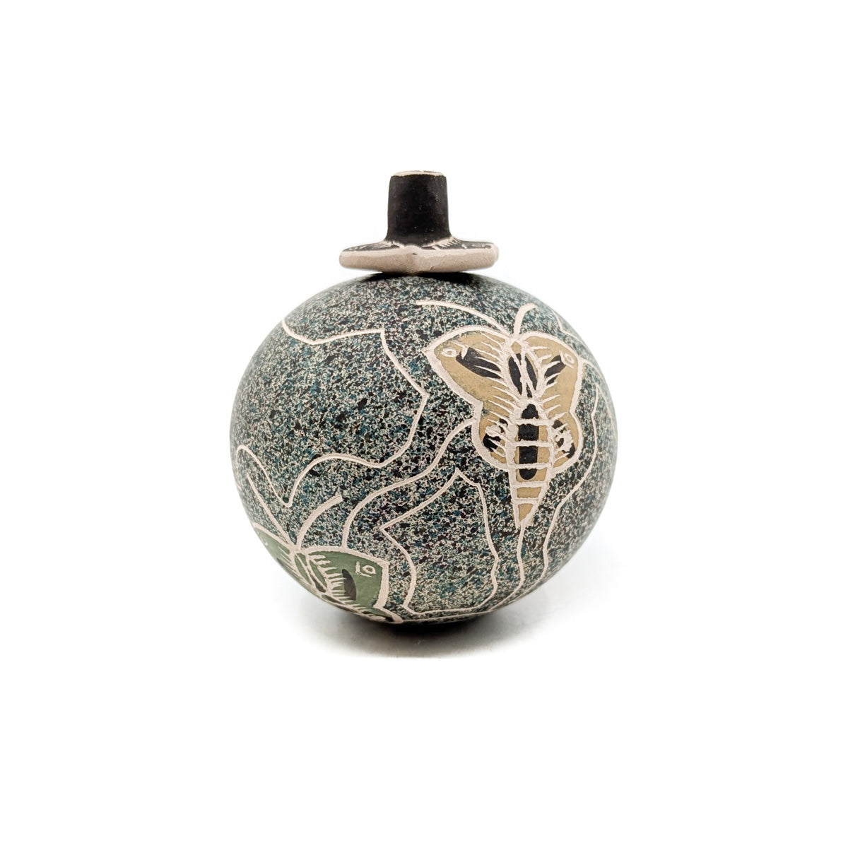 Mini Lidded Seed Pot with Butterflies