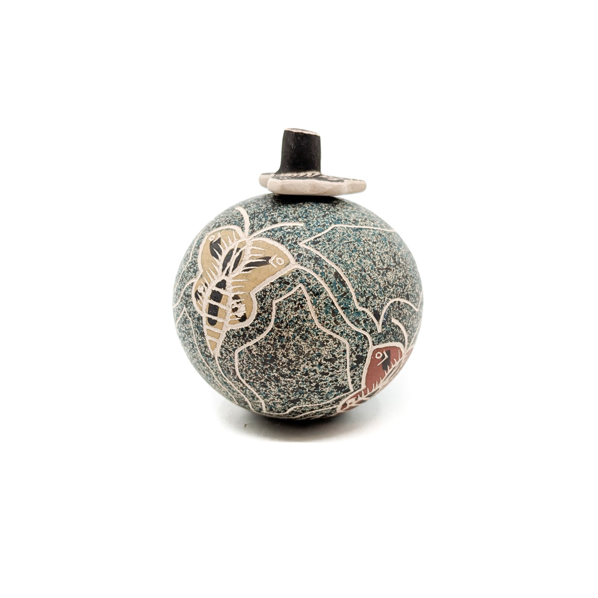 Mini Lidded Seed Pot with Butterflies