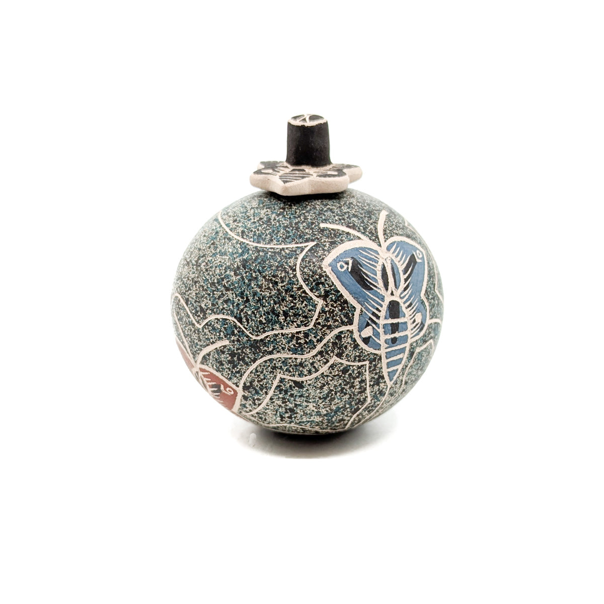 Mini Lidded Seed Pot with Butterflies