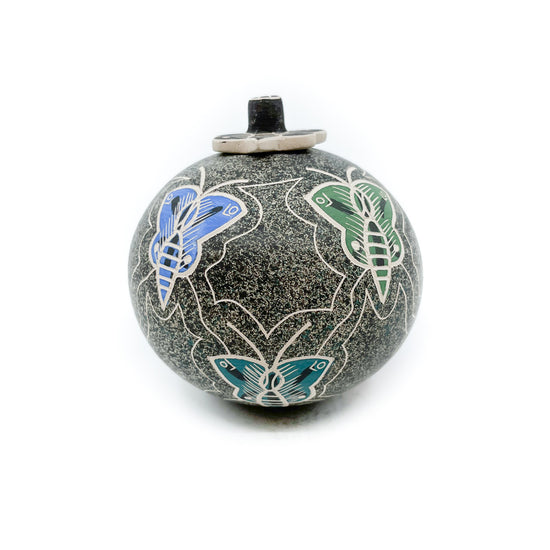 Lidded Pot with Colorful Butterflies