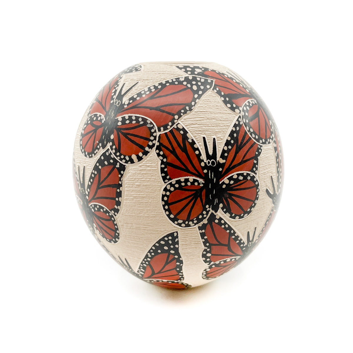 Load image into Gallery viewer, Pottery Vase with Sgraffito and Painted Butterfly Designs
