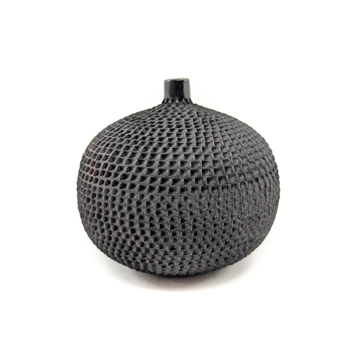 Textured Pot in Matte Black
