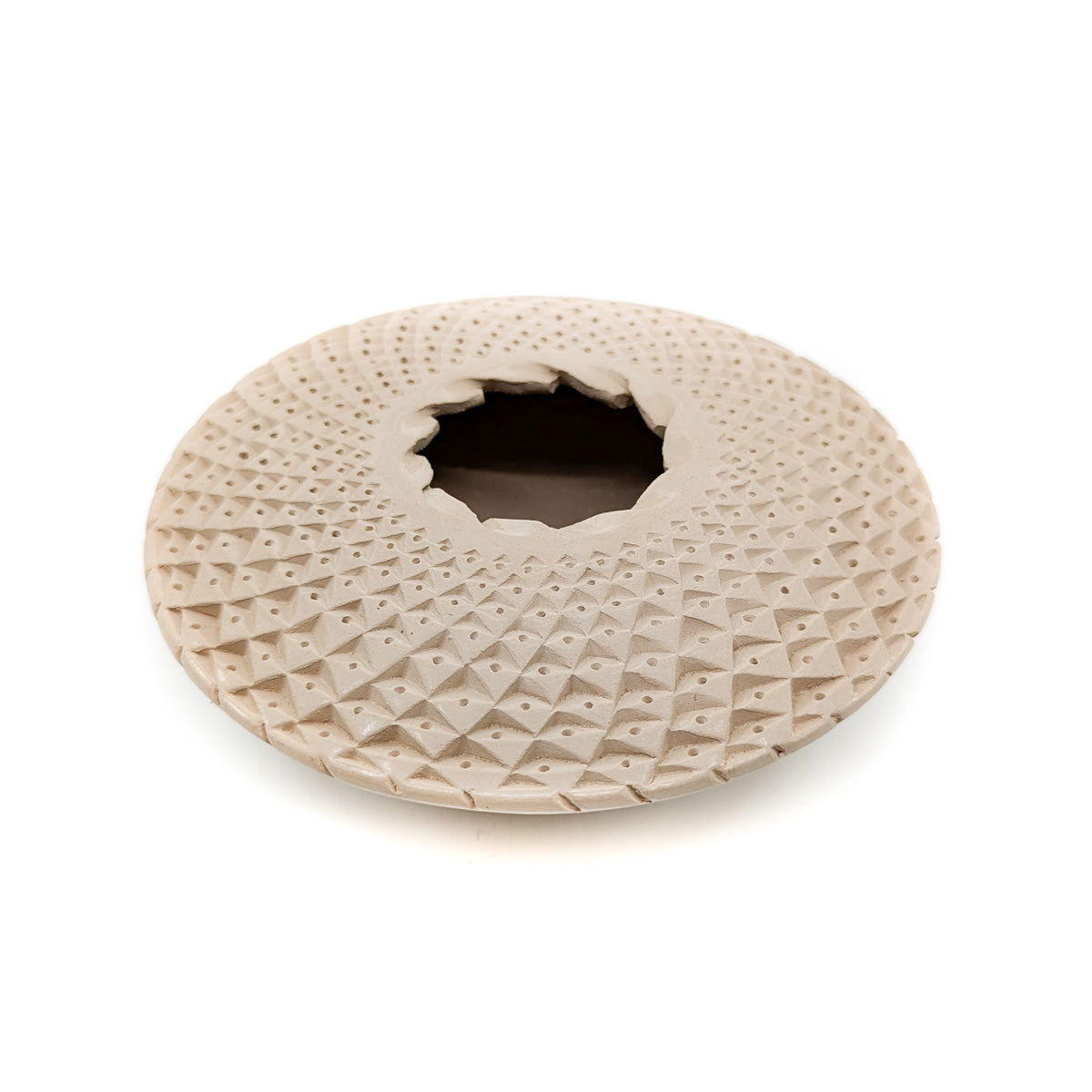 White Clay Agave Pattern Pot