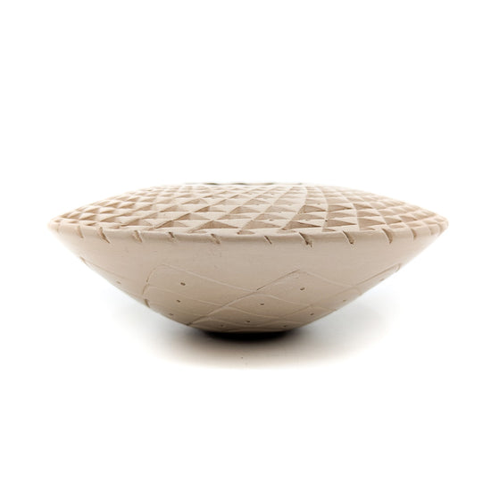 White Clay Agave Pattern Pot