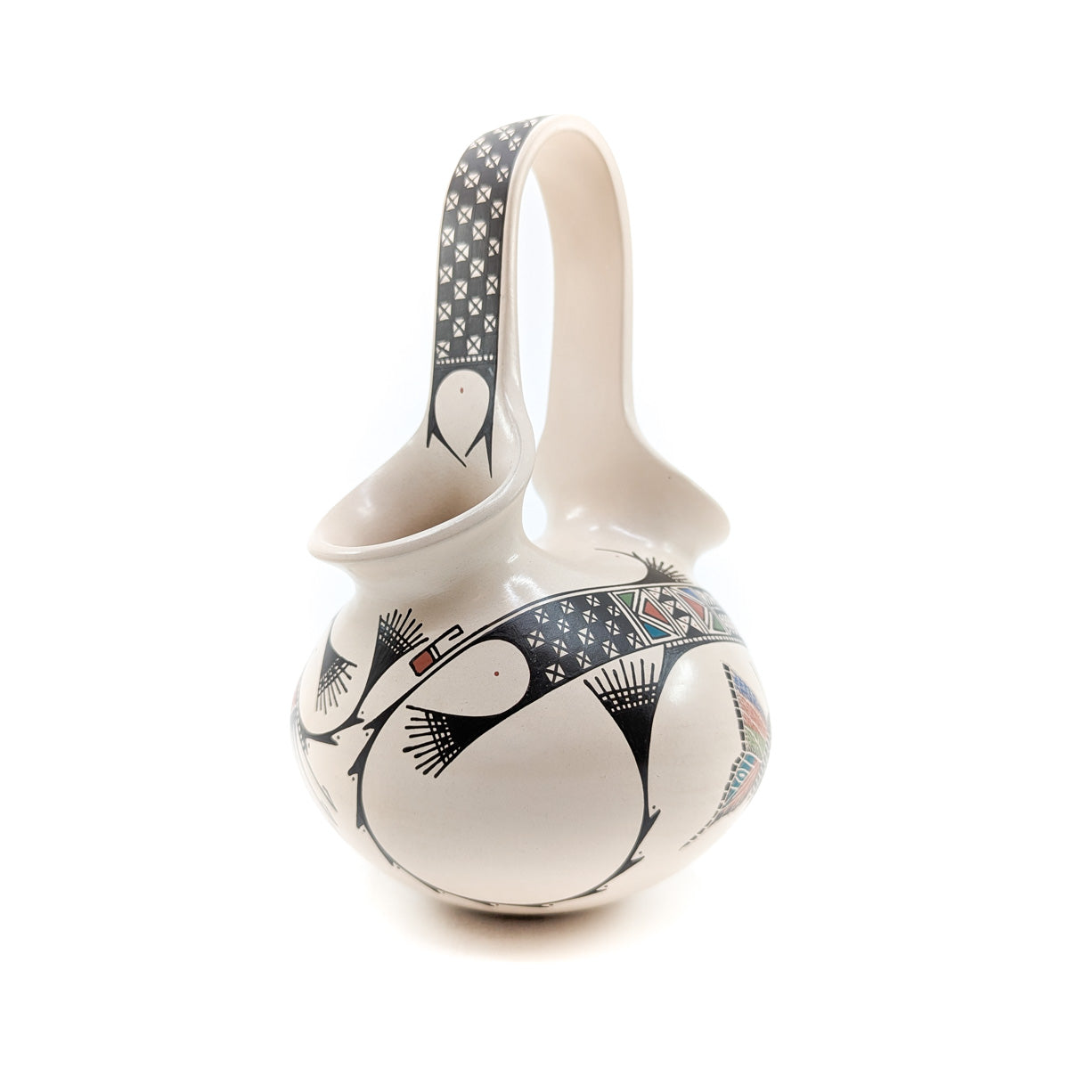 Elegant Mata Ortiz Wedding Vase with Butterfly Motif