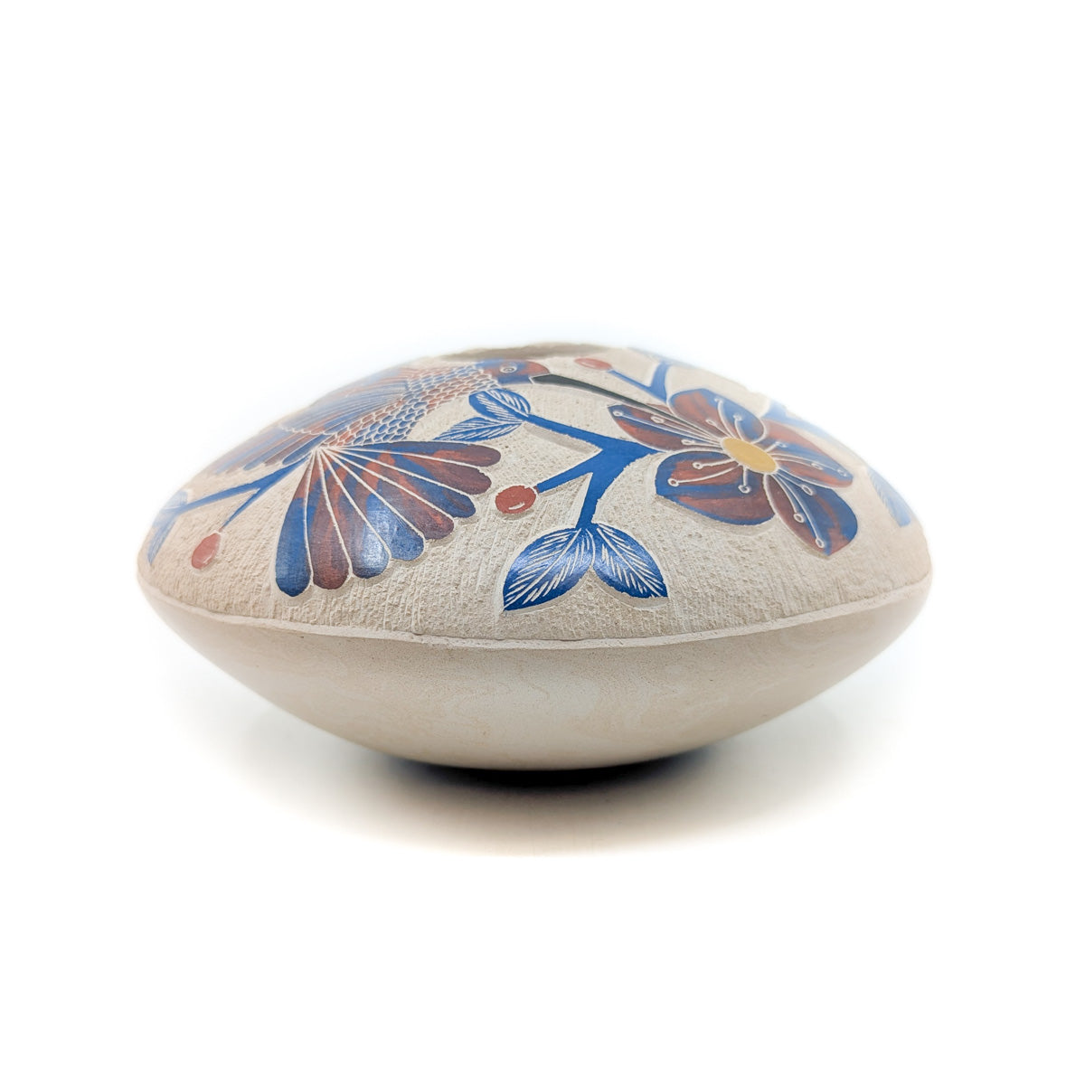 Hummingbird Pot with Cobalt Tones