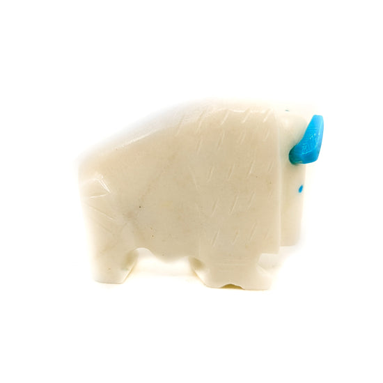 White Buffalo Carving by Todd Etsate