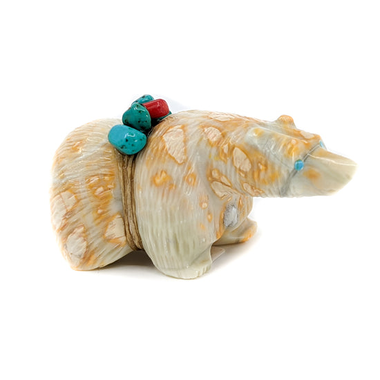 Textured Marble Bear by Farlan and Paulette Quam