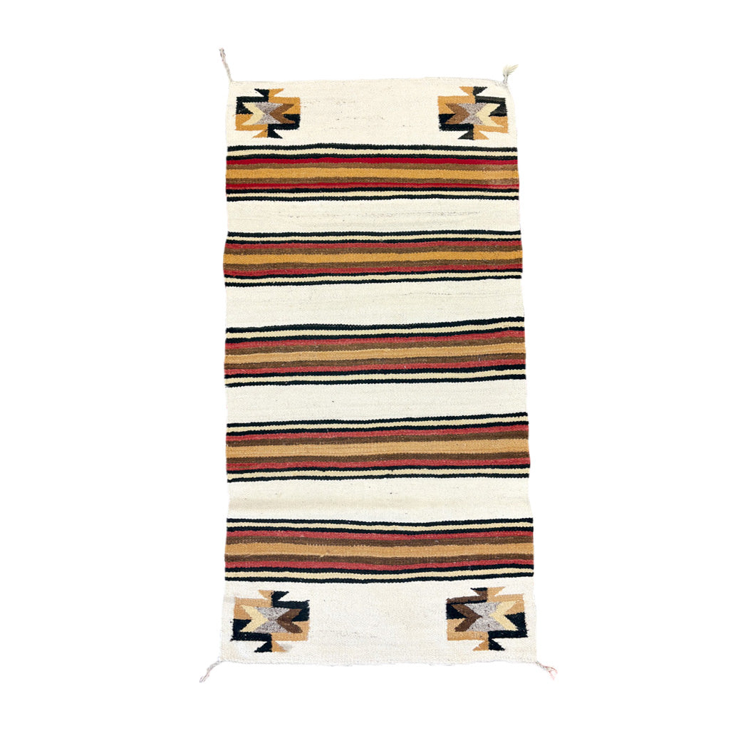 Vintage Banded Double Saddle Blanket - Circa 1950