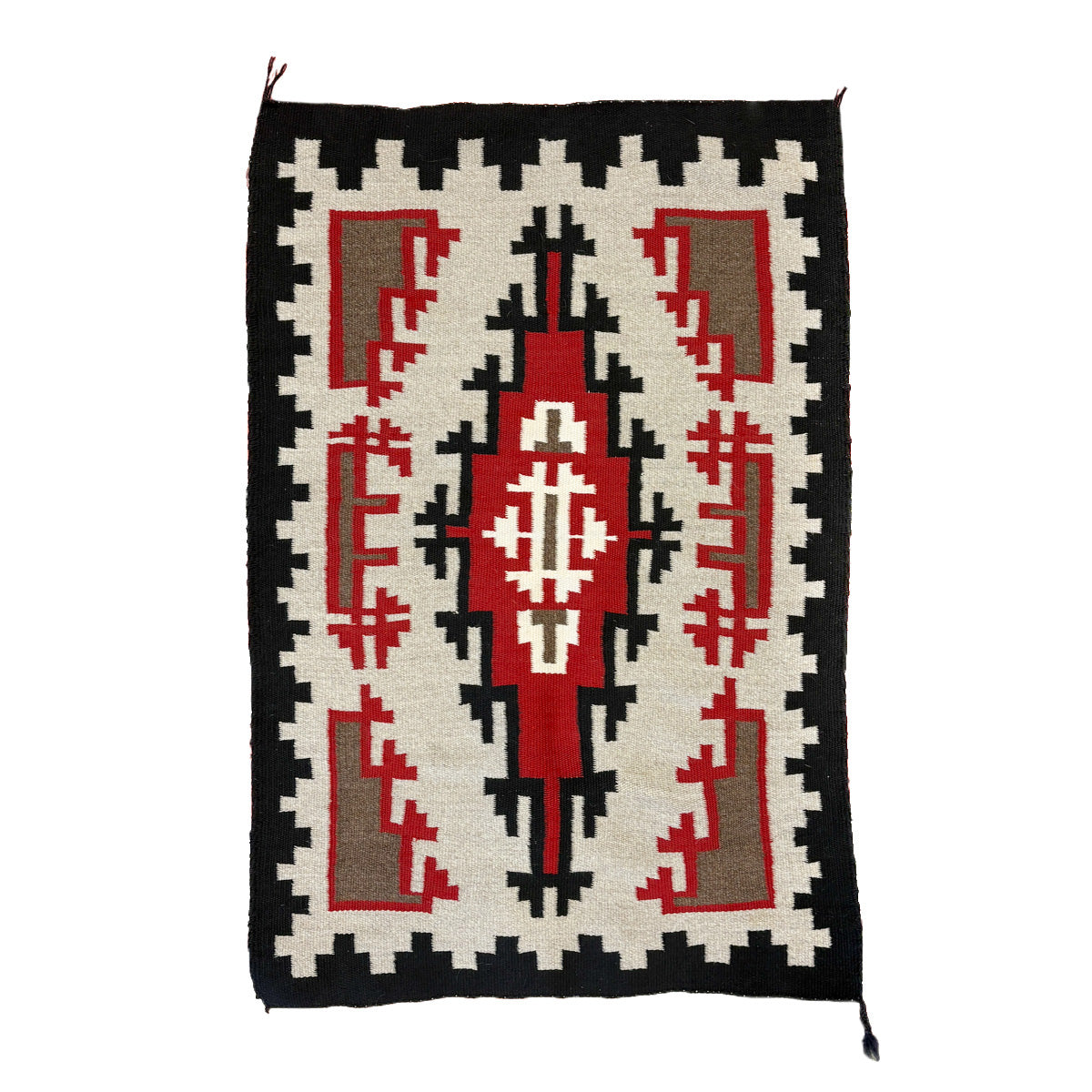 Ganado Red Rug with Snowflake Motif, Circa 1970