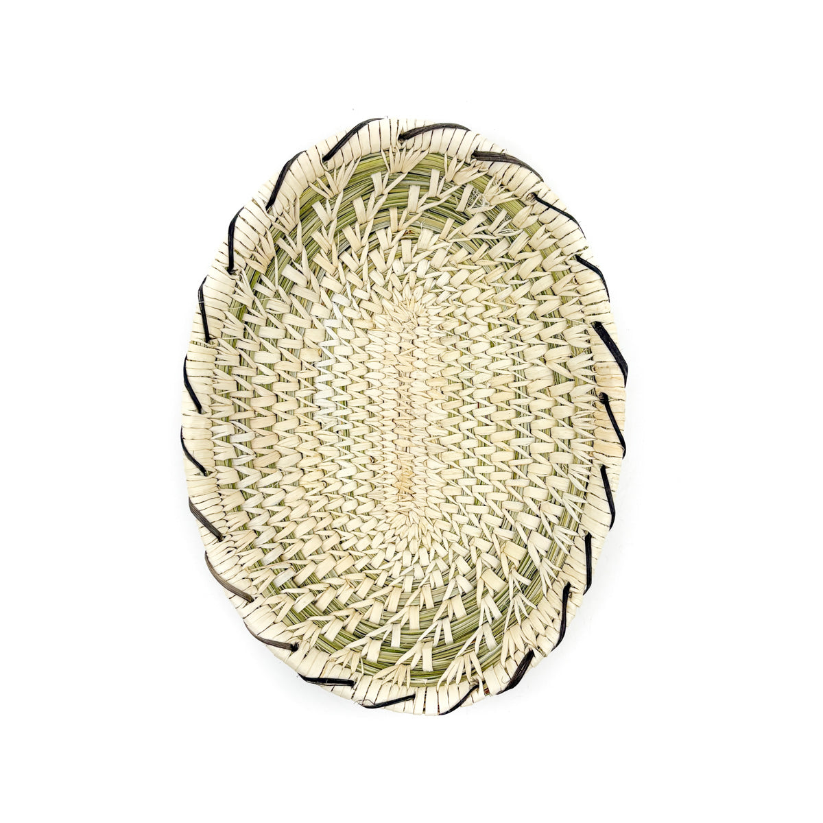 Oval Split Stick Basket with Devil's Claw Trim