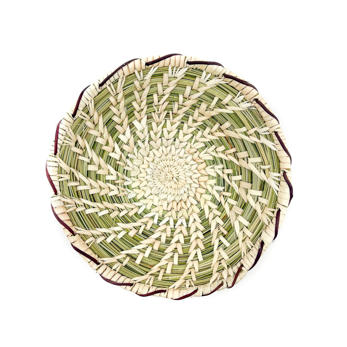 Lovely Open Stitch Basket with Red Yucca Root Trim