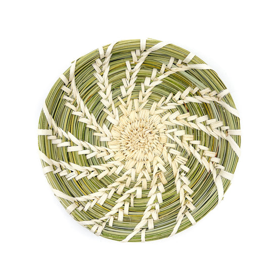 Round Coiled Basket with Open Stitch Design