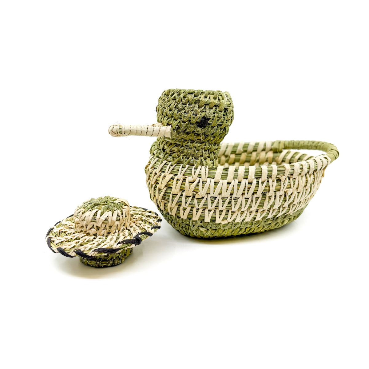 Duck with Hat Woven Sculpture