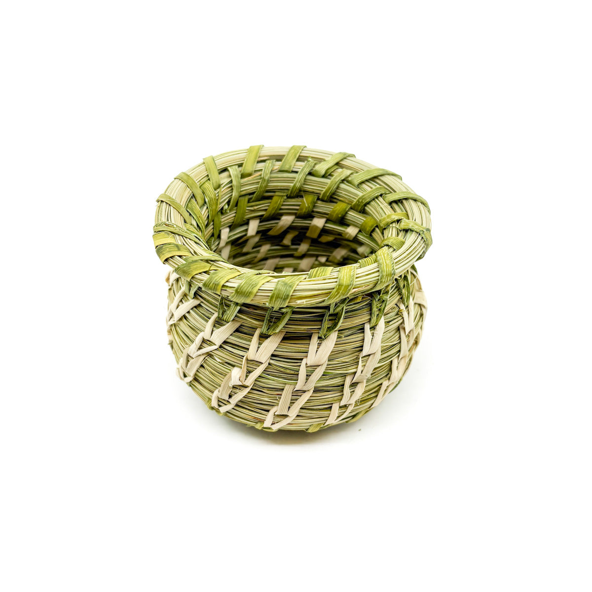 Small Olla Basket with Split Stitch