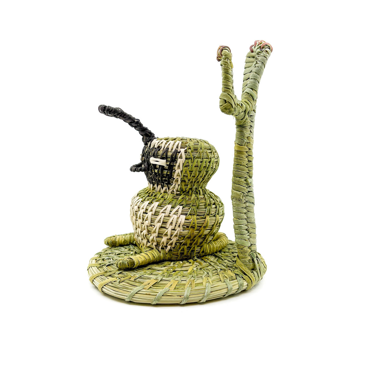 Desert Quail with Saguaro Woven Sculpture by Fred Cruz