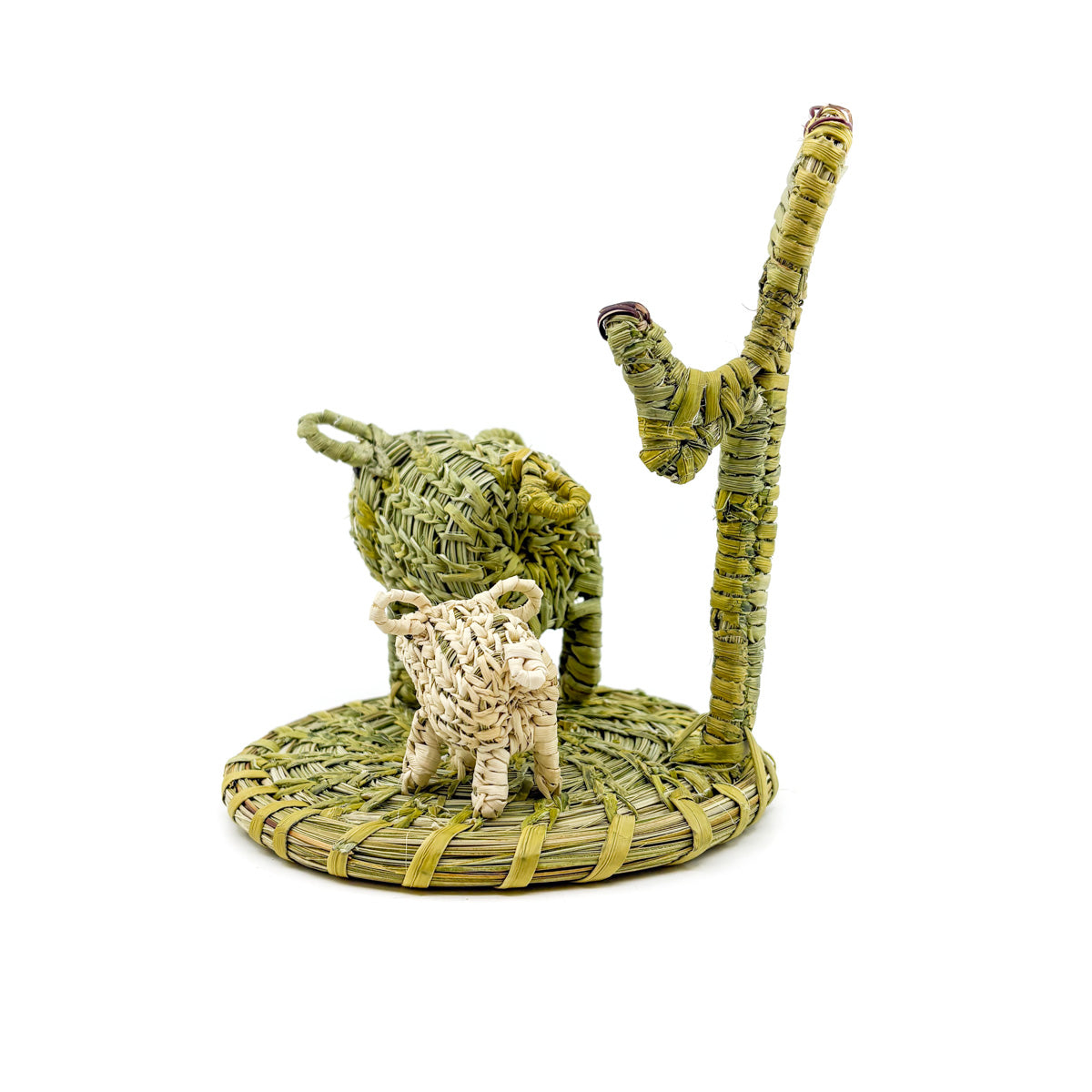 Javelina Mom & Piglet Woven Sculpture - By Fred Cruz