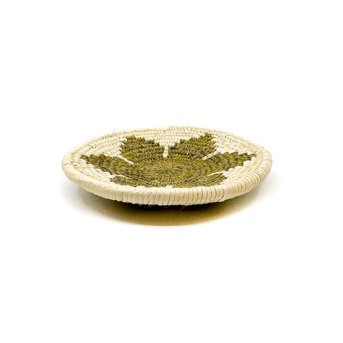 Very Fine Small Round Basket with Blossom Motif