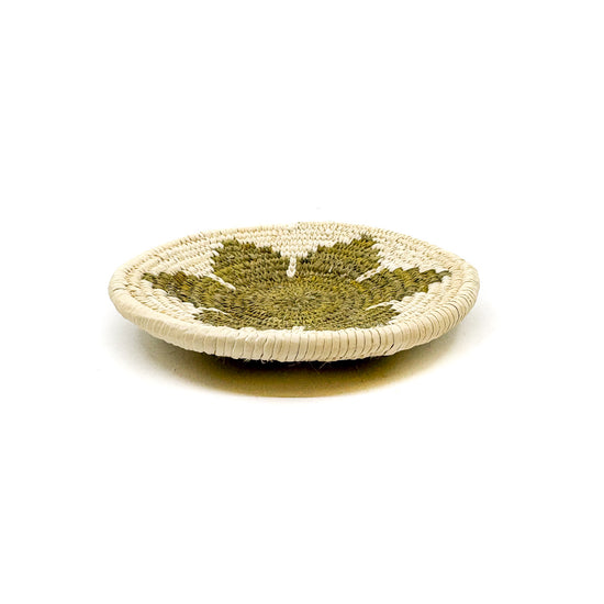 Very Fine Small Round Basket with Blossom Motif