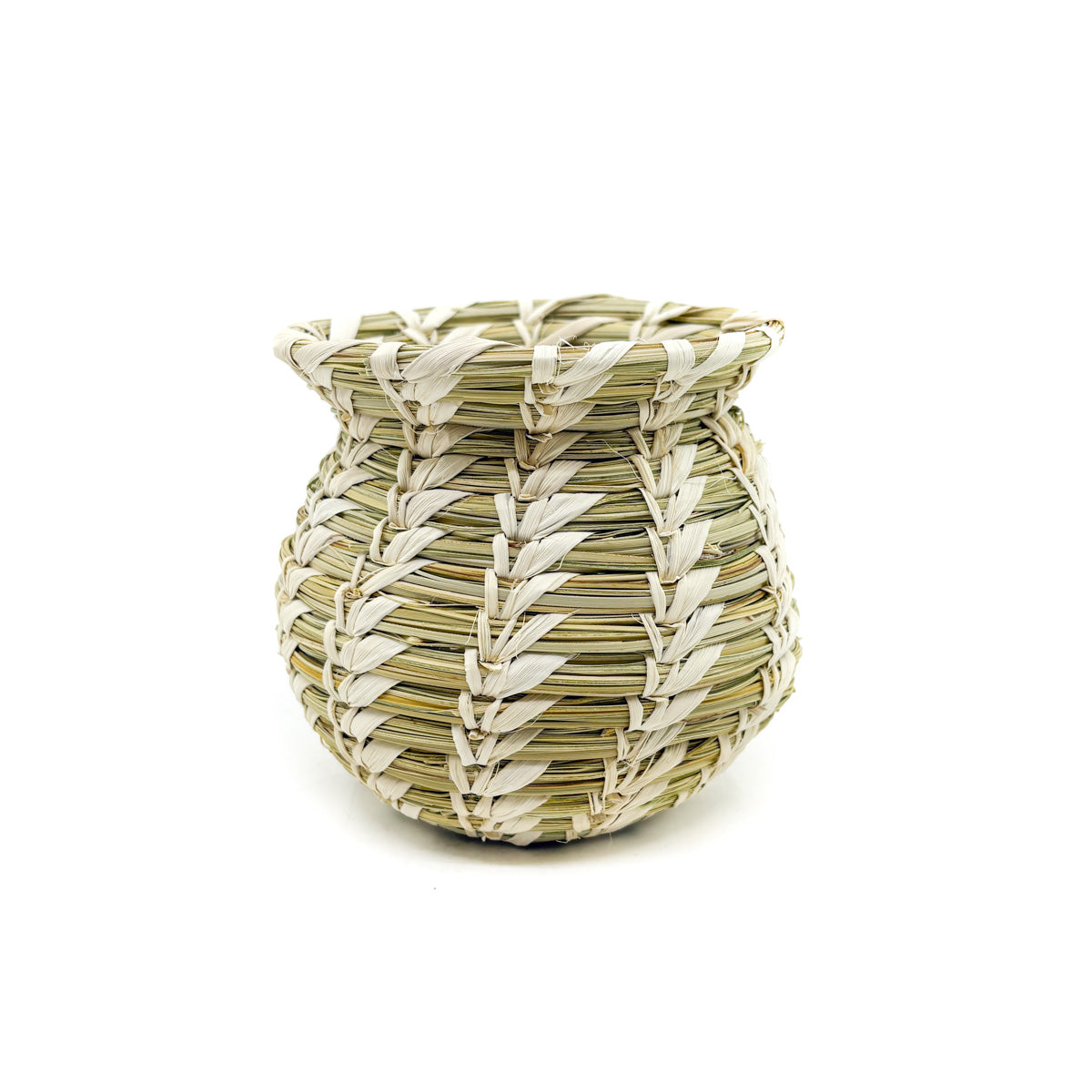 Woven Olla with Wheat Stitch