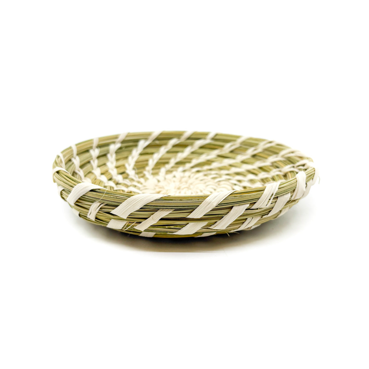 Basket with Split Stitch Spiral Pattern