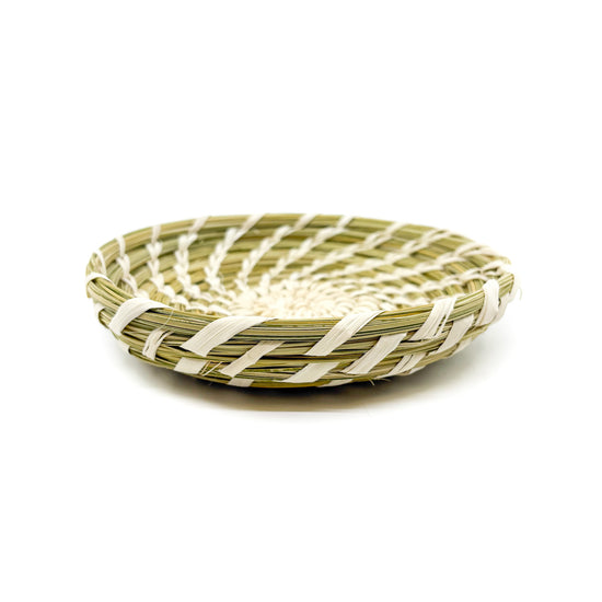 Basket with Split Stitch Spiral Pattern