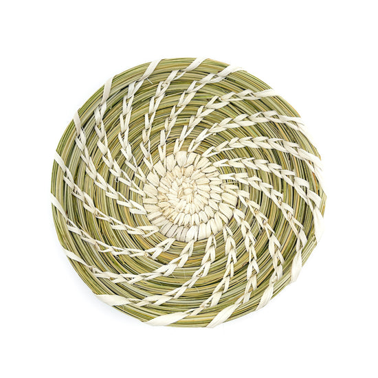 Basket with Split Stitch Spiral Pattern