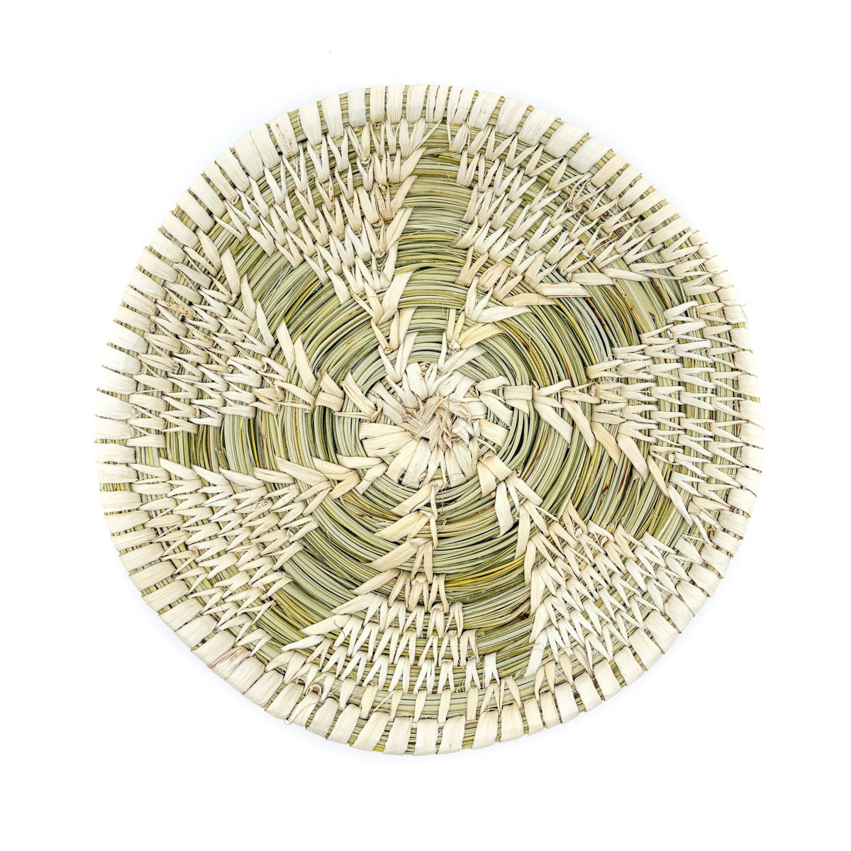 Round Open Stitch Basket with Star Pattern