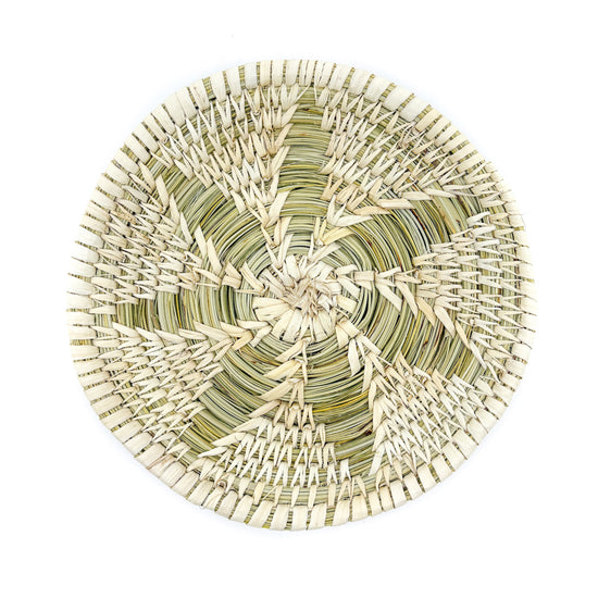 Round Open Stitch Basket with Star Pattern