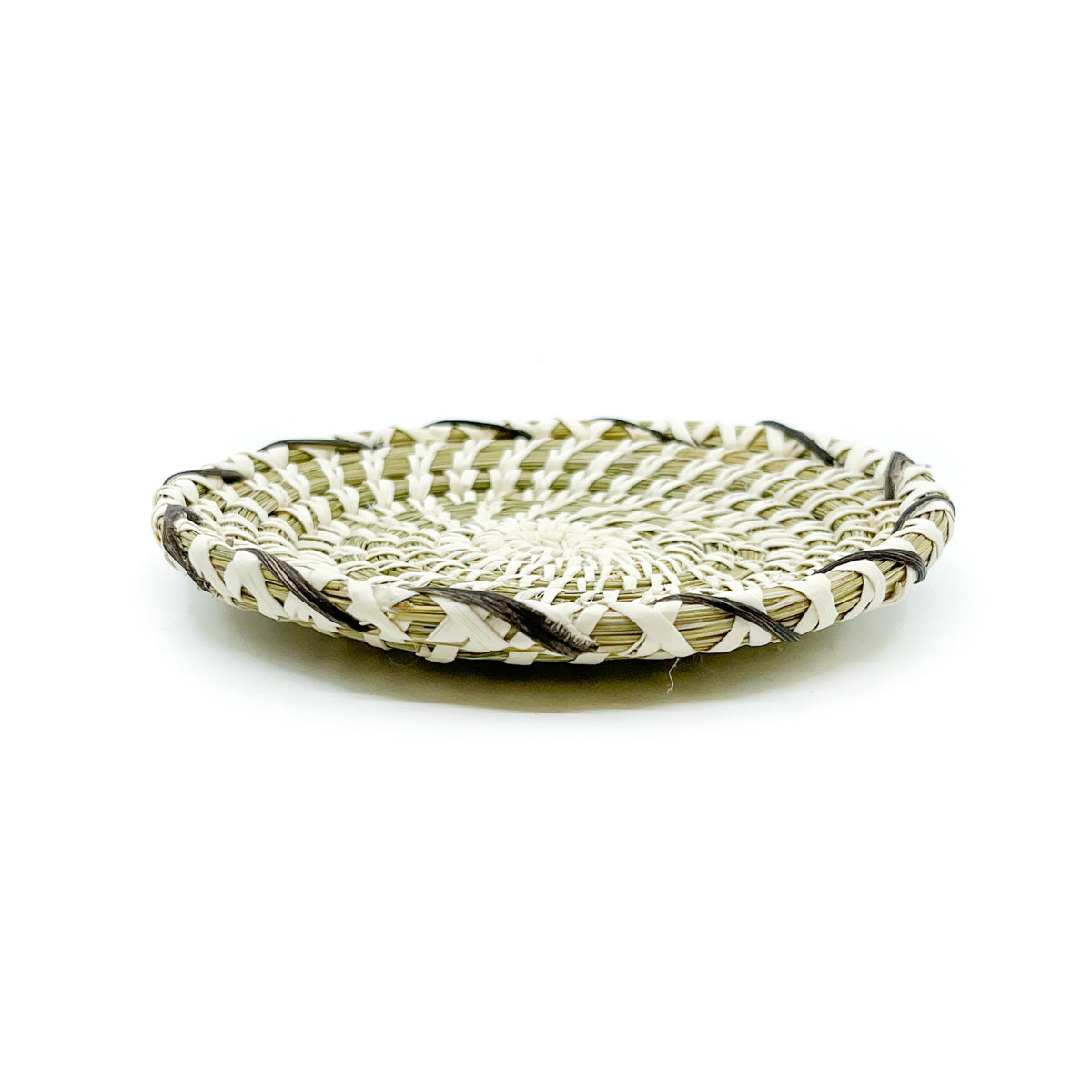 Finely Woven Small Splitstitch Basket with Devil's Claw Trim