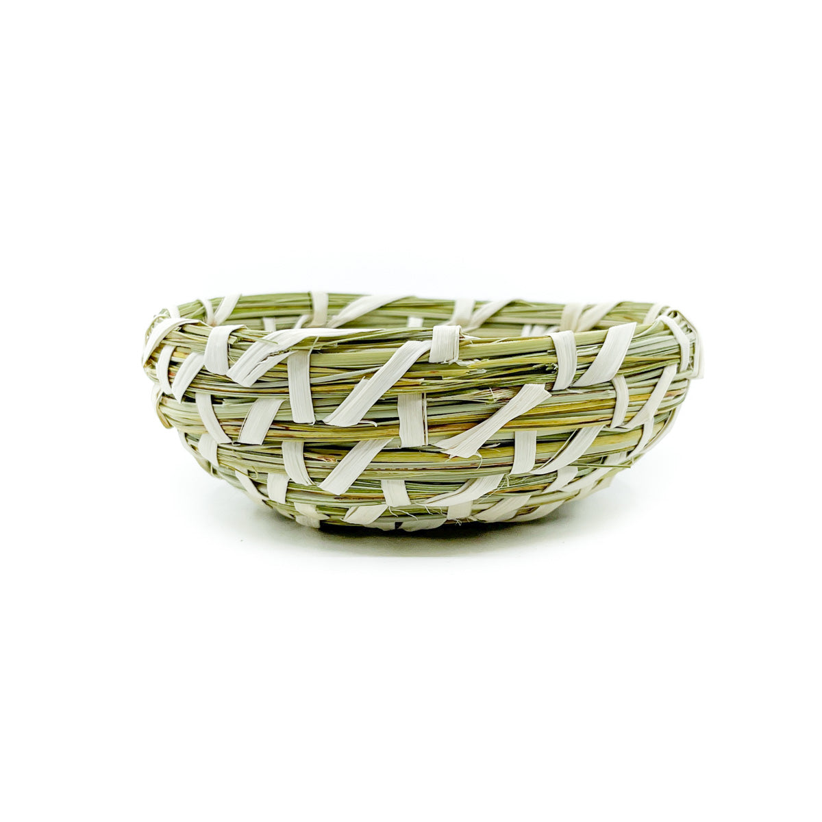 Load image into Gallery viewer, Coiled Small Round Bowl with Wheat Stitch
