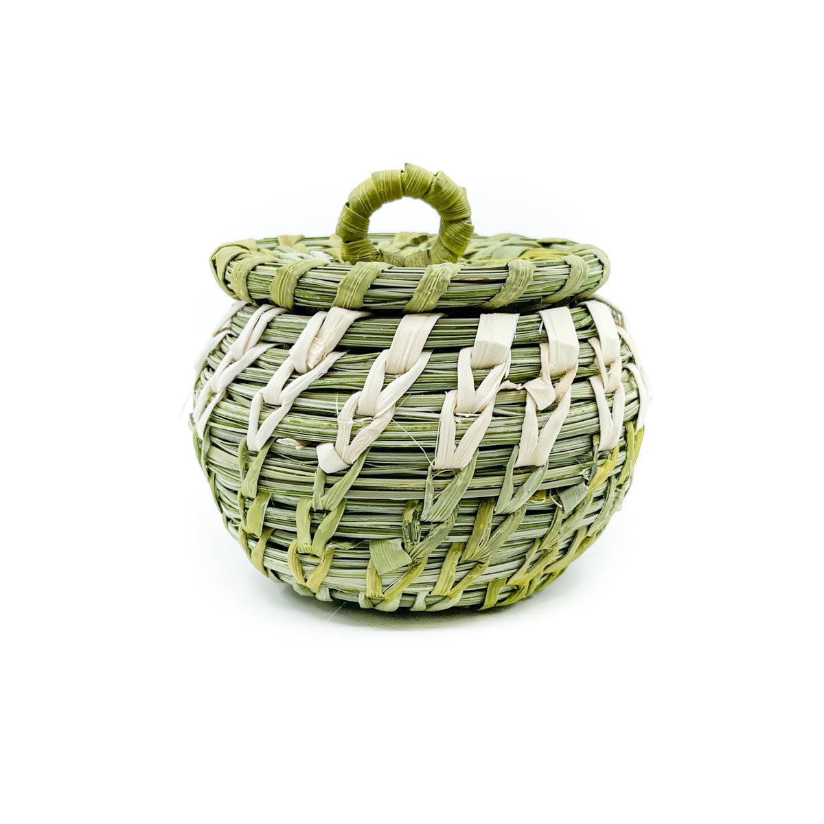 Green Lidded Basket
