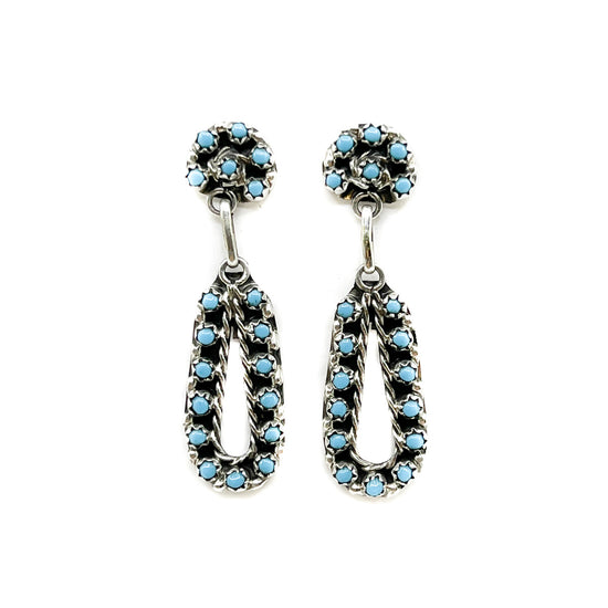 Zuni Petit Point Teardrop Dangle Earrings