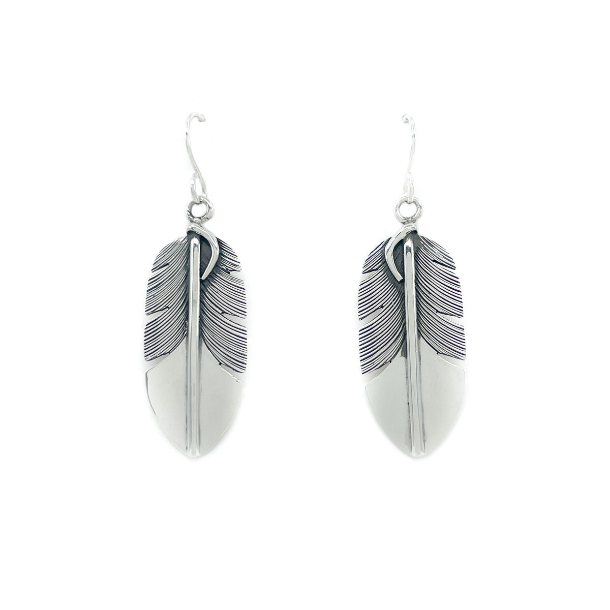 Feather Dangle Earrings Lena Platero – Native-Seeds-Search