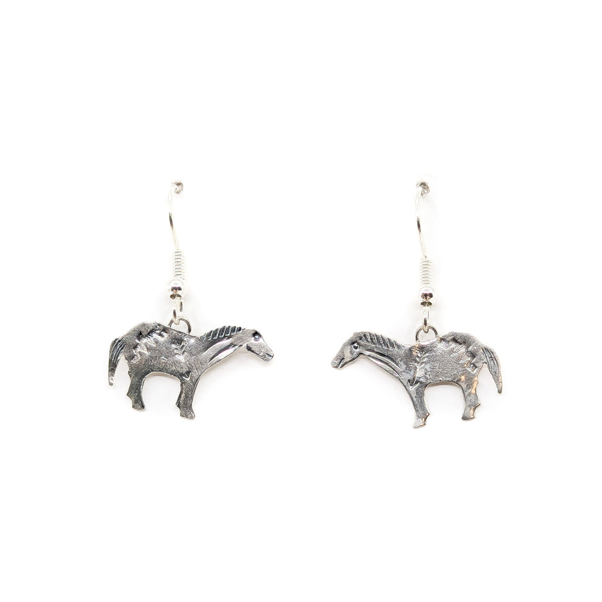 Sterling Silver Tiny Pony Earrings