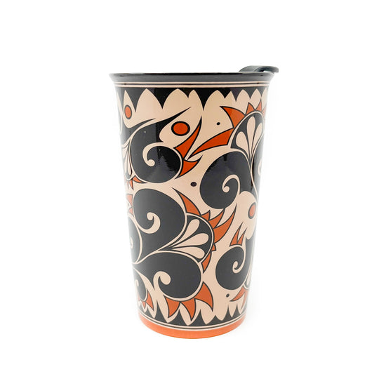 Load image into Gallery viewer, NEW DESIGN! Pueblo Travel Mug Designed by Lisa Holt and Harlan Reano
