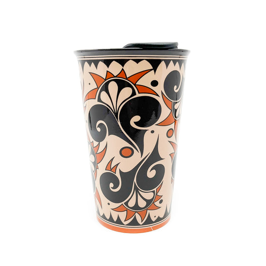 Load image into Gallery viewer, NEW DESIGN! Pueblo Travel Mug Designed by Lisa Holt and Harlan Reano
